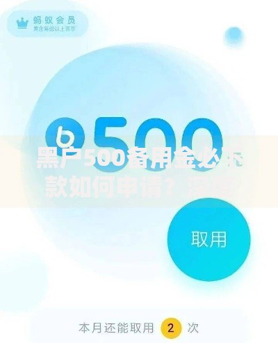 黑户500备用金必下款如何申请？深度解析贷款流程
