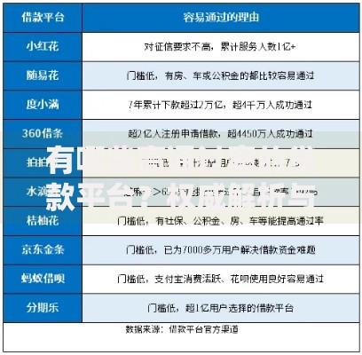有哪些高通过率的贷款平台？权威解析与选择指南