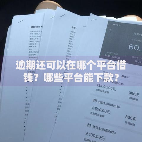 逾期还可以在哪个平台借钱?哪些平台能下款? 逾期还可以在哪个平台借钱?哪些平台能下款?