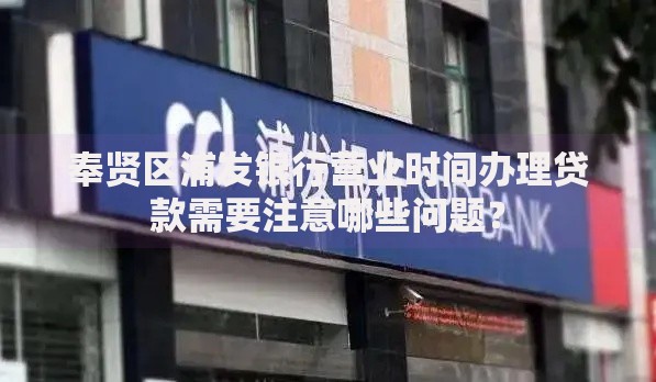 奉贤区浦发银行营业时间办理贷款需要注意哪些问题？