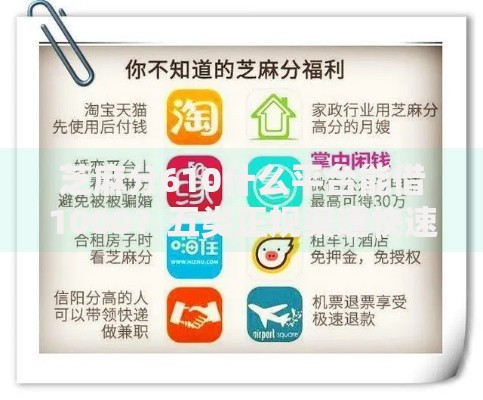 芝麻分610什么平台能借1000?五类正规渠道快速到账 芝麻分610什么平台能借1000?五类正规渠道快速到账