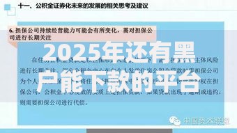2025年还有黑户能下款的平台吗?深度解析合规借贷趋势 2025年还有黑户能下款的平台吗?深度解析合规借贷趋势