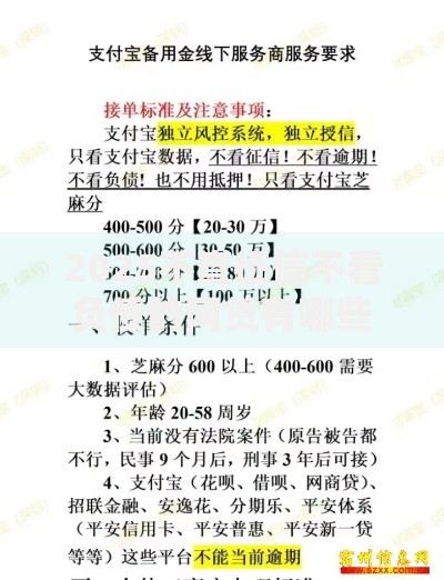 2025不查征信不看负债的网贷有哪些？最新解析