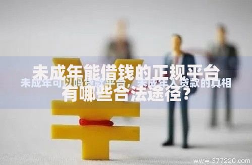 未成年能借钱的正规平台有哪些合法途径？