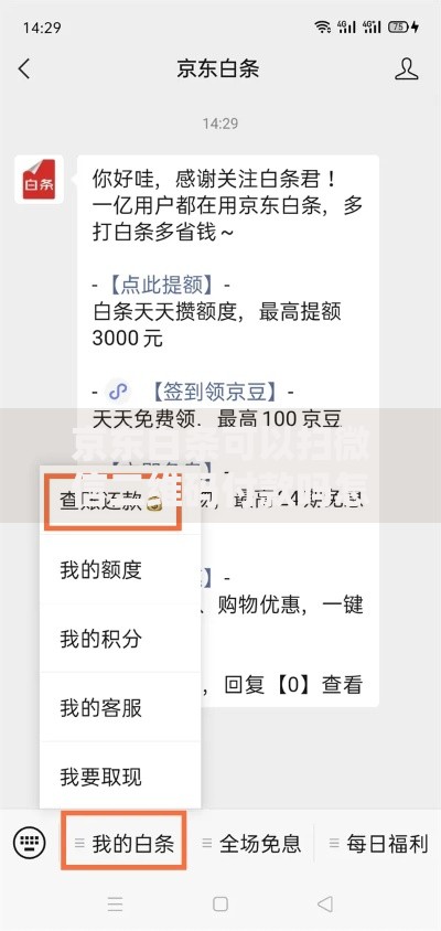 京东白条可以扫微信二维码付款吗怎么弄使用教程