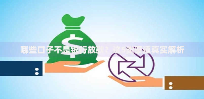 哪些口子不是银行放款？这5类渠道真实解析