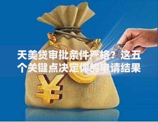 天美贷审批条件严格？这五个关键点决定你的申请结果
