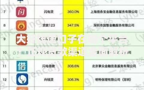 大好钱途口子在哪个平台？正规贷款渠道全面解析与选择指南