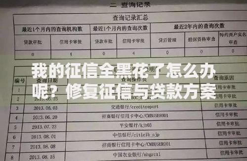 我的征信全黑花了怎么办呢？修复征信与贷款方案解析