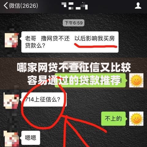 哪家网贷不查征信又比较容易通过的贷款推荐