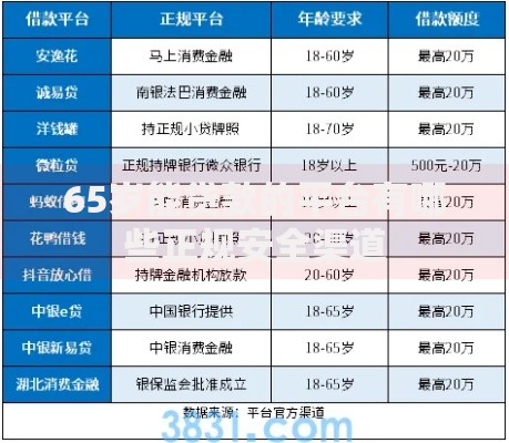 65岁能贷款的平台有哪些正规安全渠道