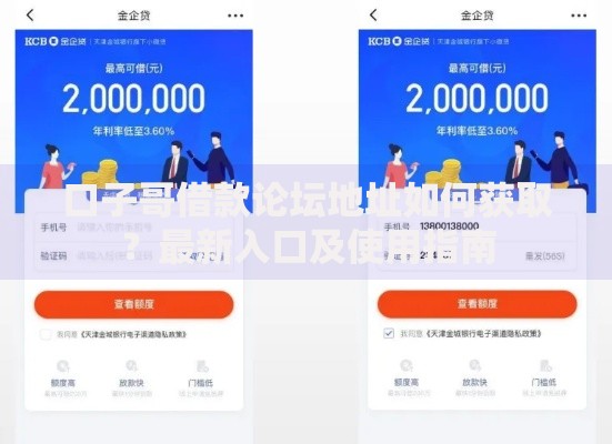 口子哥借款论坛地址如何获取？最新入口及使用指南