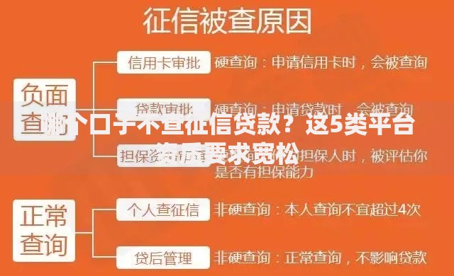 哪个口子不查征信贷款？这5类平台资质要求宽松