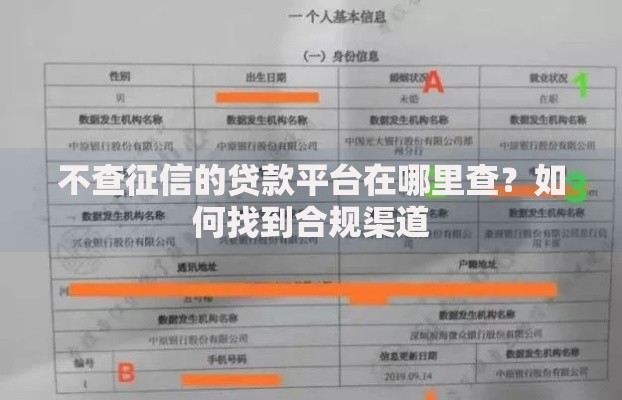 不查征信的贷款平台在哪里查？如何找到合规渠道