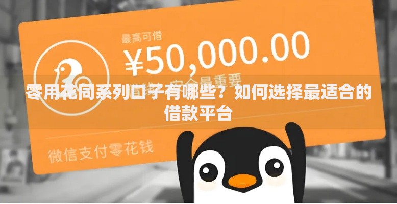 零用花同系列口子有哪些？如何选择最适合的借款平台