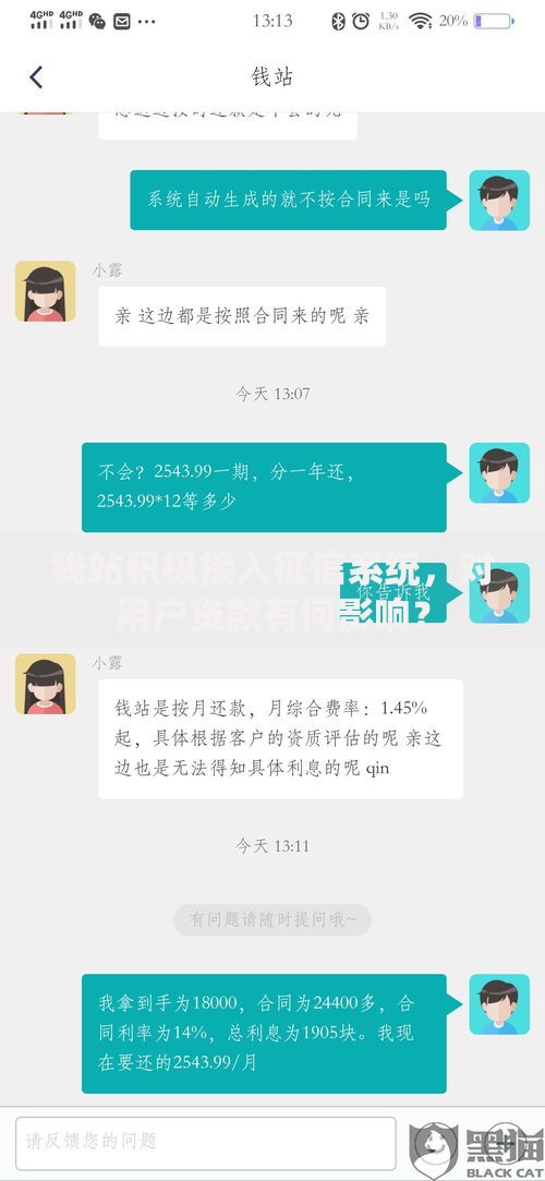 钱站积极接入征信系统，对用户贷款有何影响？