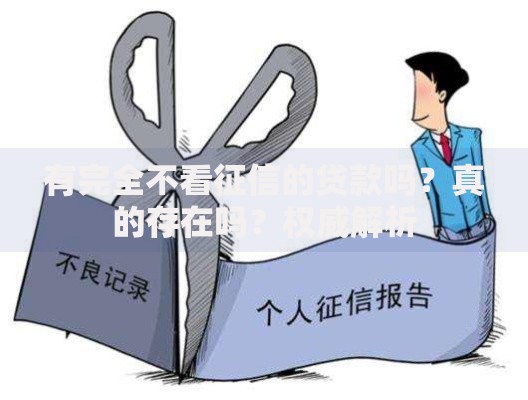有完全不看征信的贷款吗？真的存在吗？权威解析