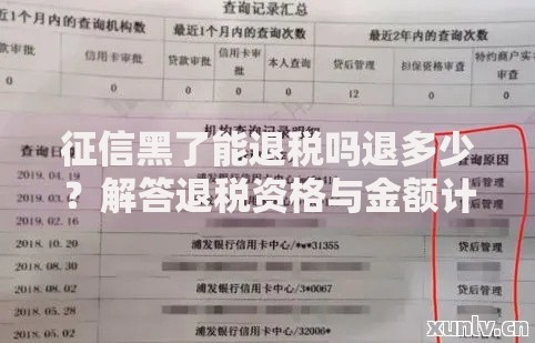 征信黑了能退税吗退多少？解答退税资格与金额计算规则