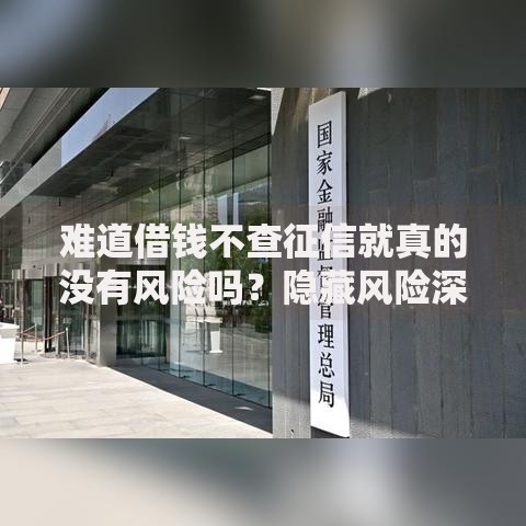 难道借钱不查征信就真的没有风险吗？隐藏风险深度解析