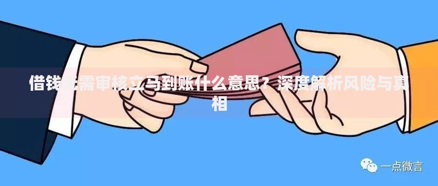 借钱无需审核立马到账什么意思？深度解析风险与真相