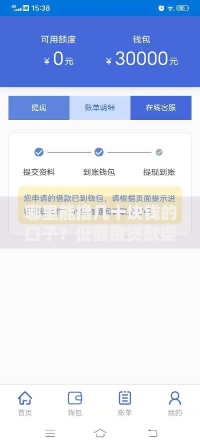 哪里能撸几十块钱的口子？低额度贷款渠道全解析
