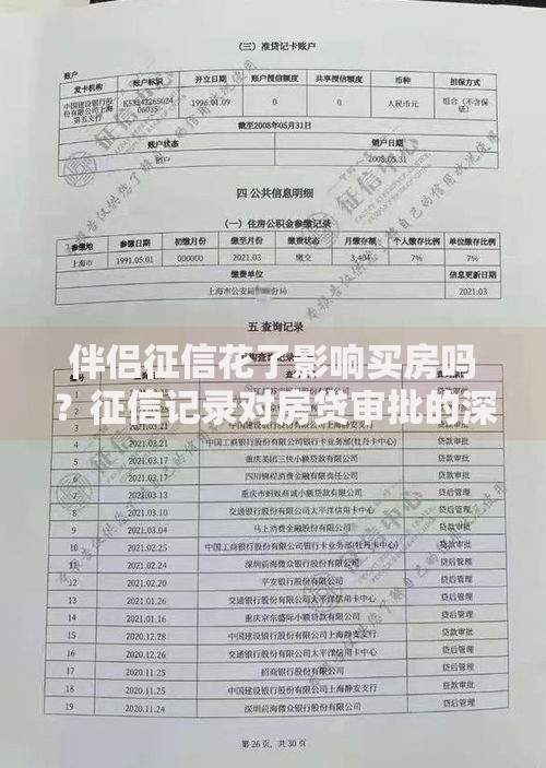 伴侣征信花了影响买房吗？征信记录对房贷审批的深度解析