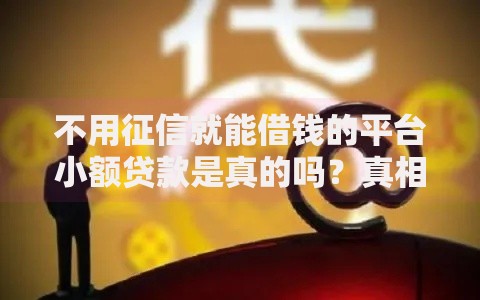 不用征信就能借钱的平台小额贷款是真的吗？真相与风险解析