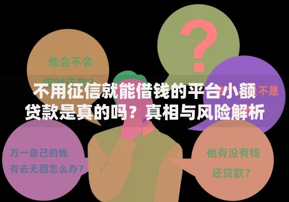 不用征信就能借钱的平台小额贷款是真的吗？真相与风险解析
