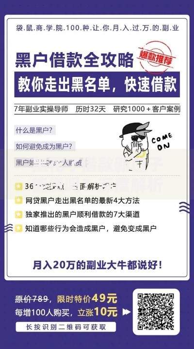 黑花了借款新口子能贷吗？深度解析征信影响与贷款策略