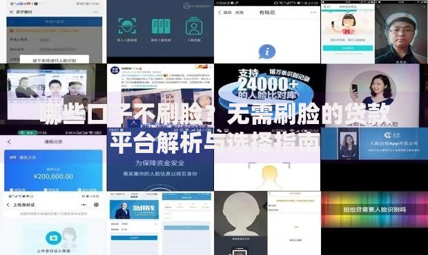 哪些口子不刷脸?无需刷脸的贷款平台解析与选择指南 哪些口子不刷脸?无需刷脸的贷款平台解析与选择指南