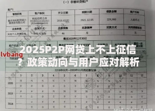 2025P2P网贷上不上征信？政策动向与用户应对解析
