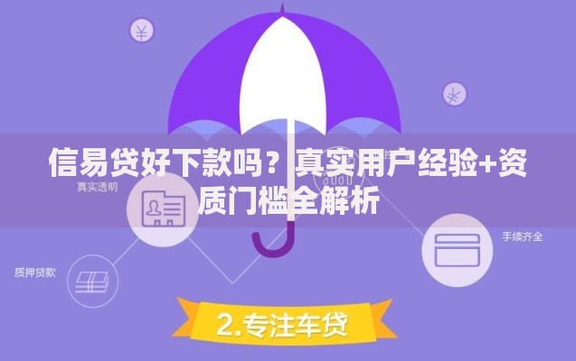 信易贷好下款吗？真实用户经验+资质门槛全解析