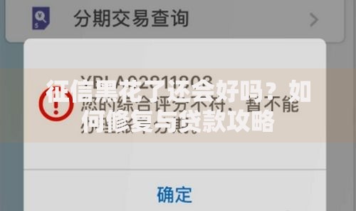 征信黑花了还会好吗？如何修复与贷款攻略