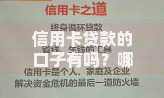 信用卡贷款的口子有吗？哪些渠道可申请