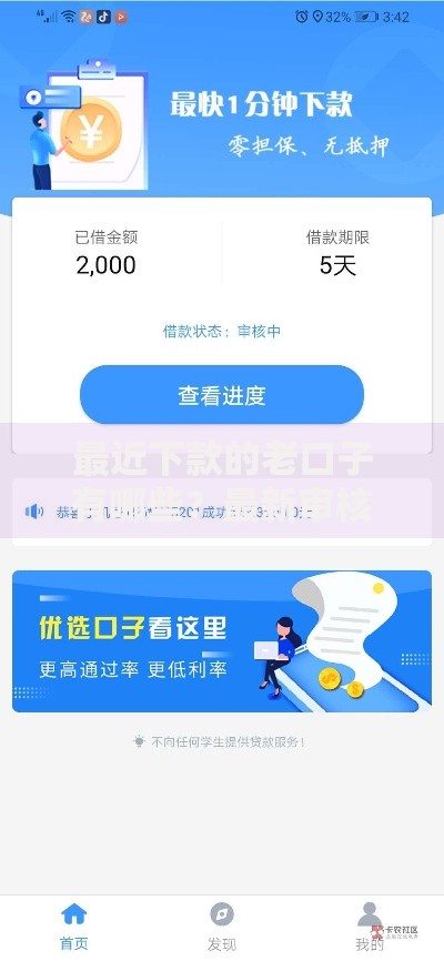 最近下款的老口子有哪些？最新审核通过率高的平台解析