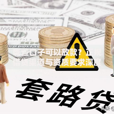 哪些口子可以放款？正规借贷渠道与资质要求深度解析