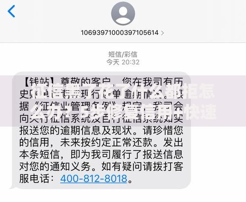 征信黑了花了什么都拒怎么办？5步修复信用+快速借款方案