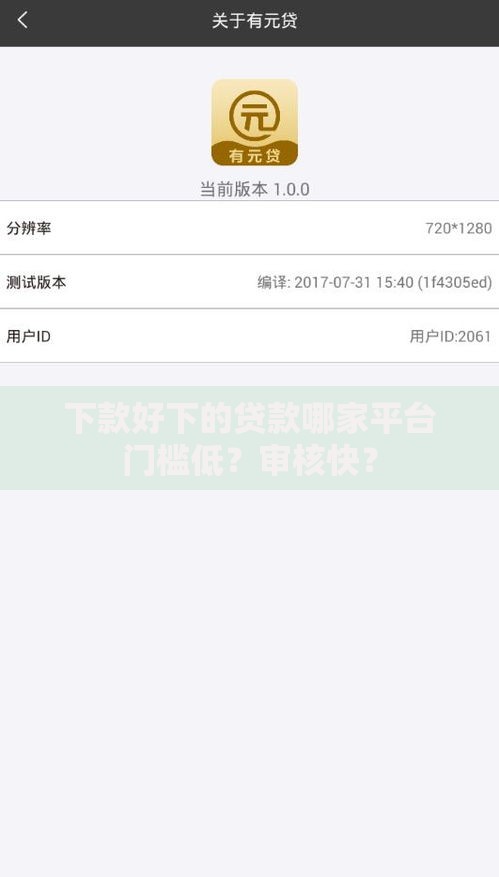 下款好下的贷款哪家平台门槛低？审核快？