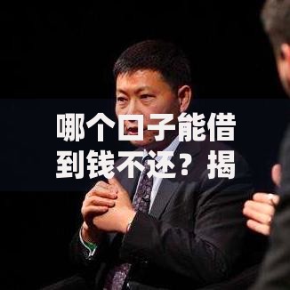 哪个口子能借到钱不还？揭秘借贷风险与法律真相