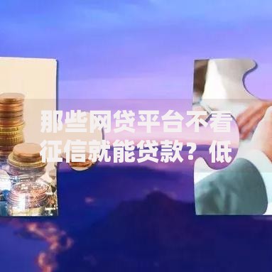 那些网贷平台不看征信就能贷款？低门槛网贷解析
