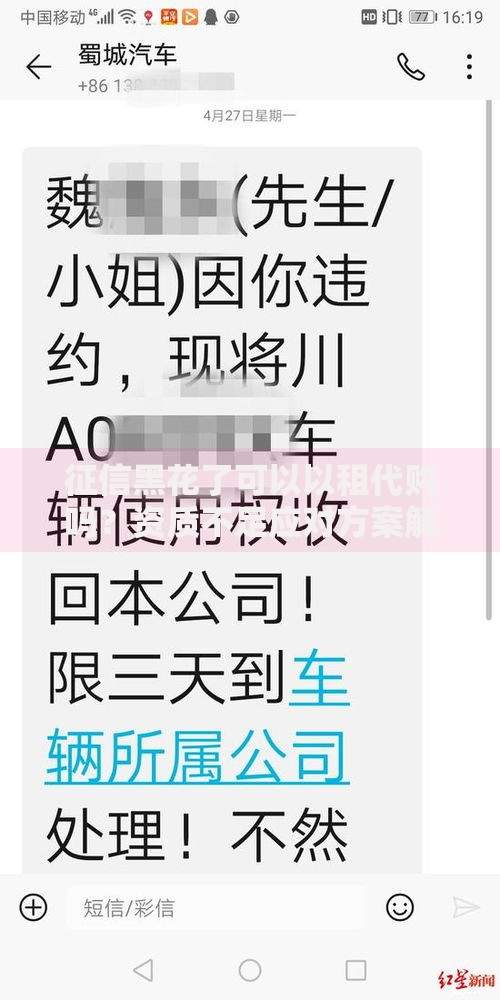 征信黑花了可以以租代购吗？资质不足应对方案解析