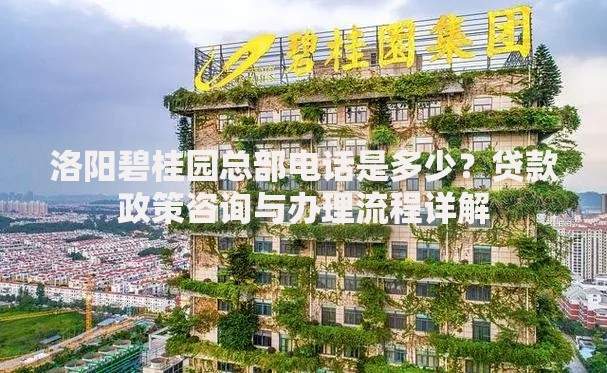 洛阳碧桂园总部电话是多少？贷款政策咨询与办理流程详解
