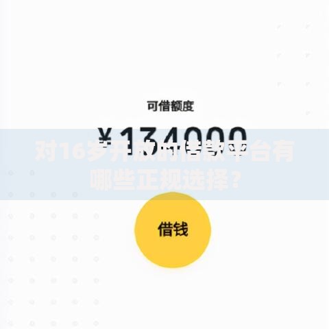 对16岁开放的借款平台有哪些正规选择？