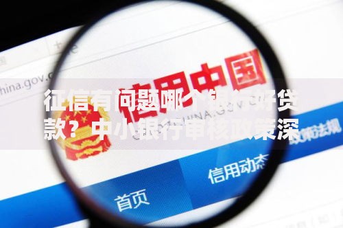 征信有问题哪个银行好贷款？中小银行审核政策深度解析