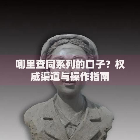 哪里查同系列的口子？权威渠道与操作指南