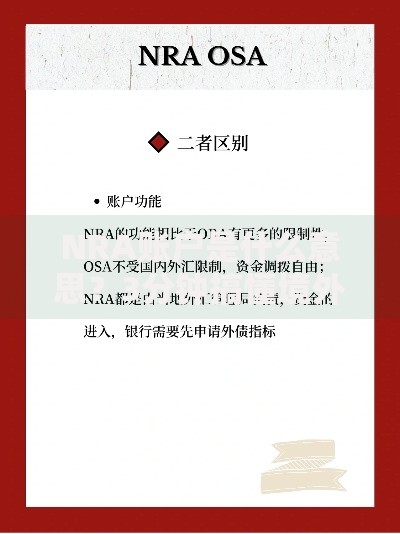 NRA账户是什么意思？3分钟搞懂境外机构境内账户全解析