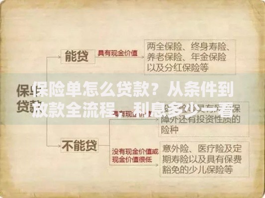 保险单怎么贷款?从条件到放款全流程,利息多少一看就懂 保险单怎么贷款?从条件到放款全流程,利息多少一看就懂