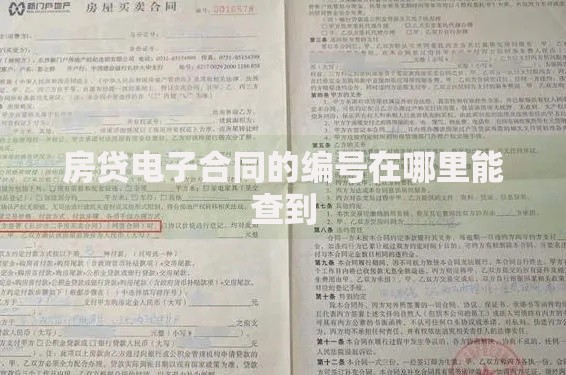 房贷电子合同的编号在哪里能查到