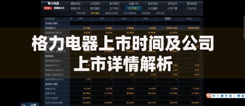 格力电器上市时间及公司上市详情解析