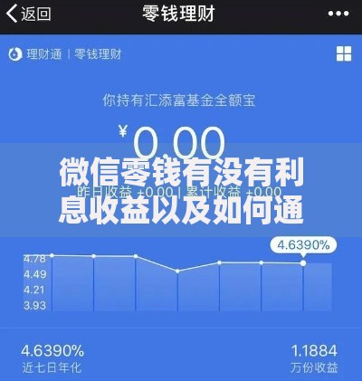微信零钱有没有利息收益以及如何通过理财通和零钱通获取更高收益